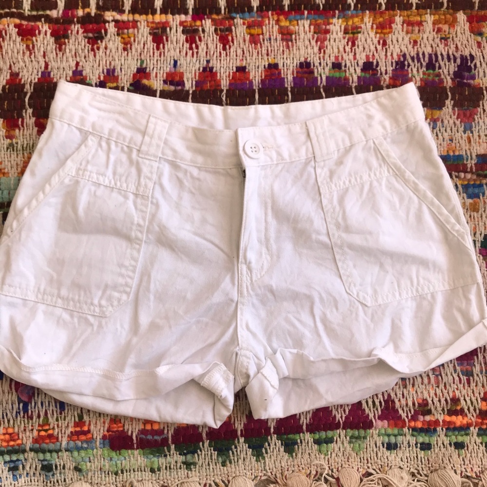 White Cargo Shorts